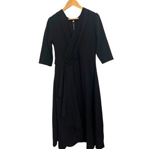Elegant Black Wrap Dress